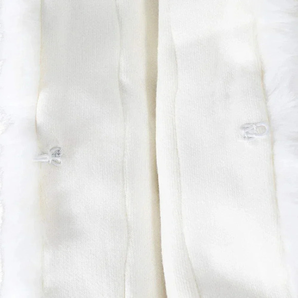 Zlyc Women Winter Faux Fur Shawl Stole Warm Wrap Cape - Beige - Picture 6 of 8